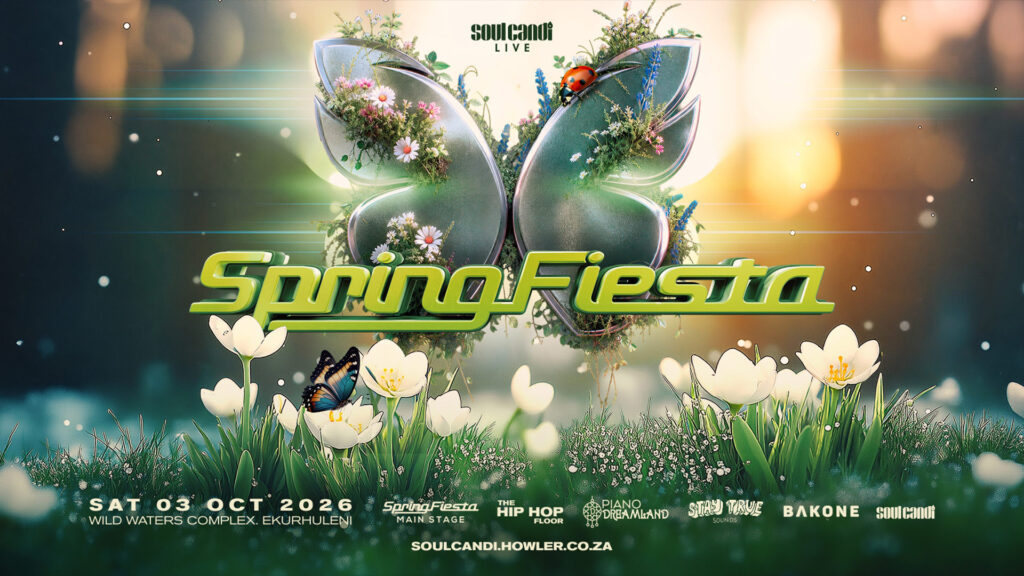 A poster of Spring fiesta featuring a buttterfly icon